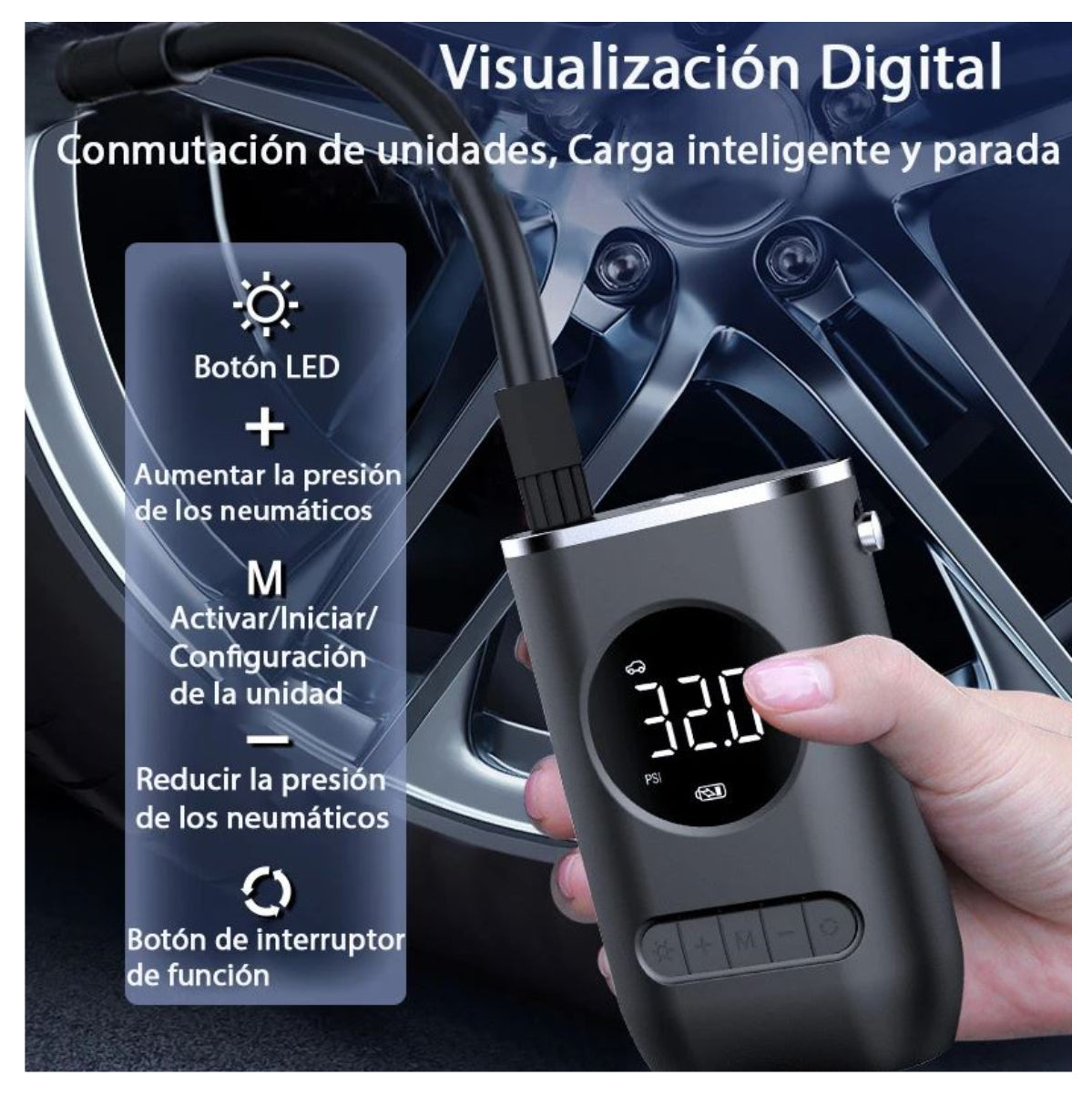 Compresor de Aire Portátil Inalámbrico