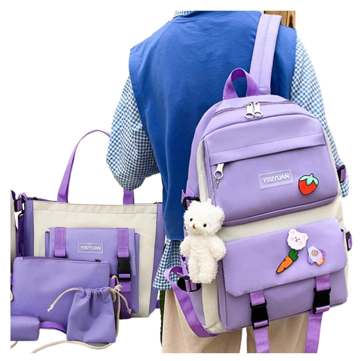 Maleta Coreana kit escolar 5 en 1 Estilo Total